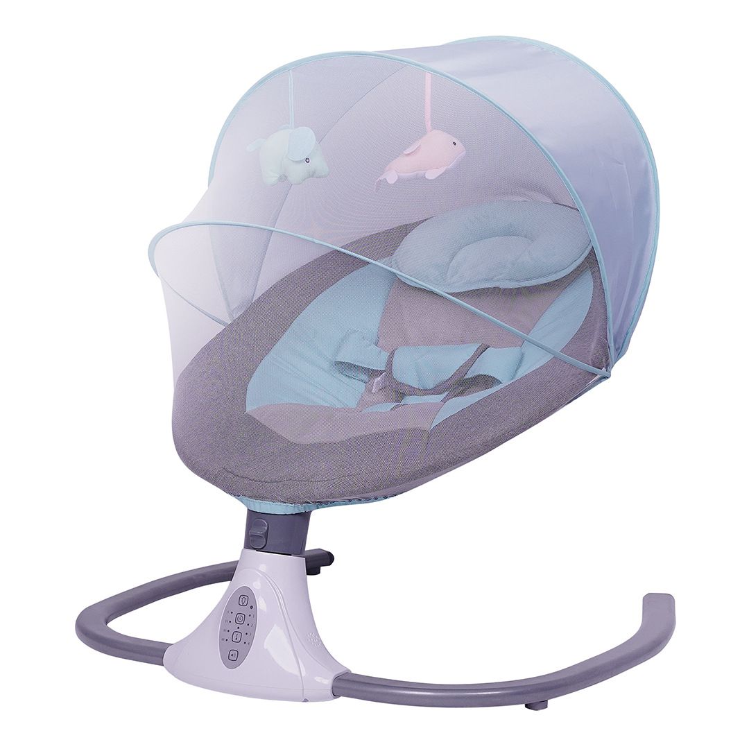 Intellingent Baby Rocking Chair Swing Bouncer Rocker -Blue
