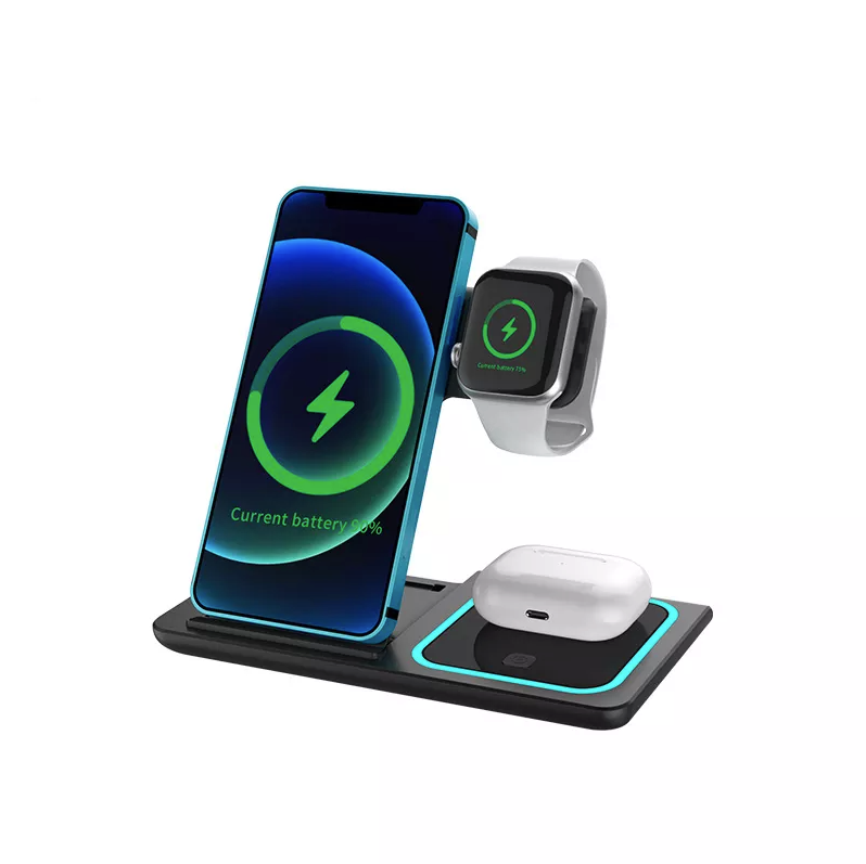 Reich 3 in 1 Multifunctional Phone Wireless Charger for IOS, iwatch, Airpods, Android