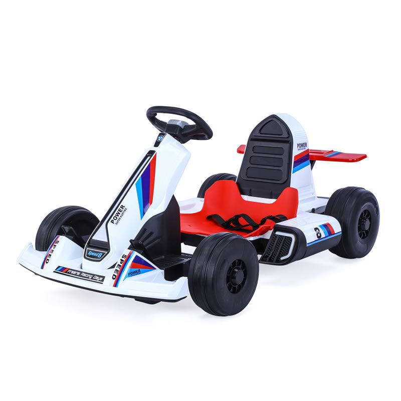 Electric Go-kart Racing and Drifting Car For Kids and Adults – White