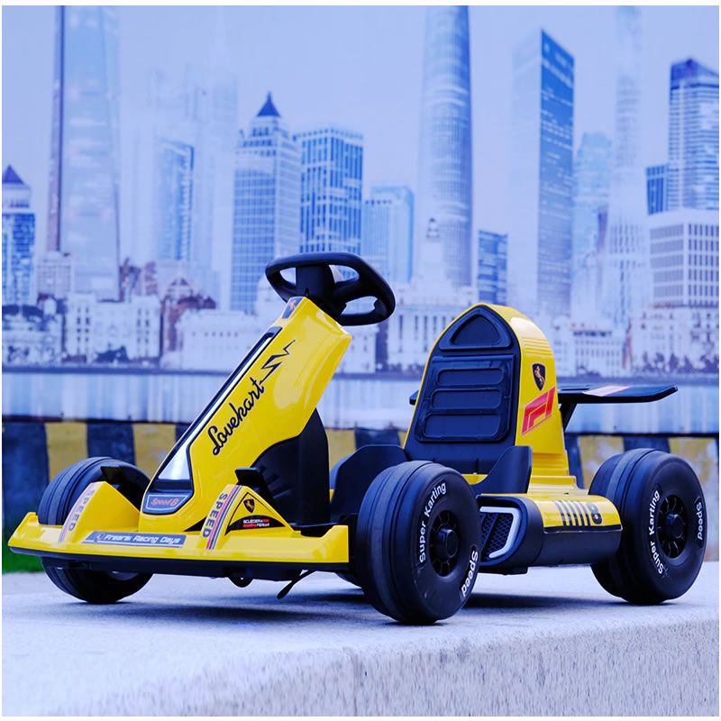 Electric Go kart Racing and Drifting Car For Kids and Adults – Yellow
