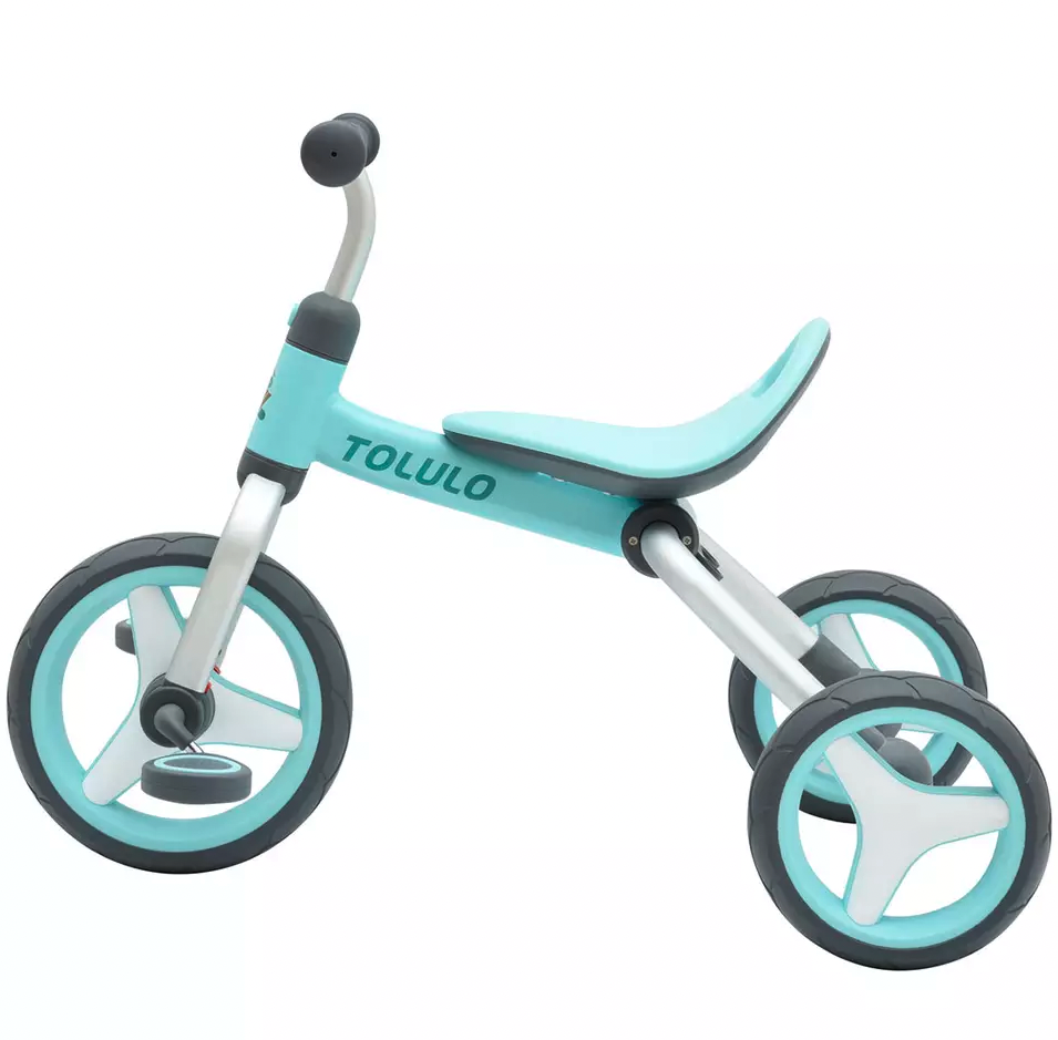 3 in 1 Toddler Balance Bike, Trike Foldable – Green