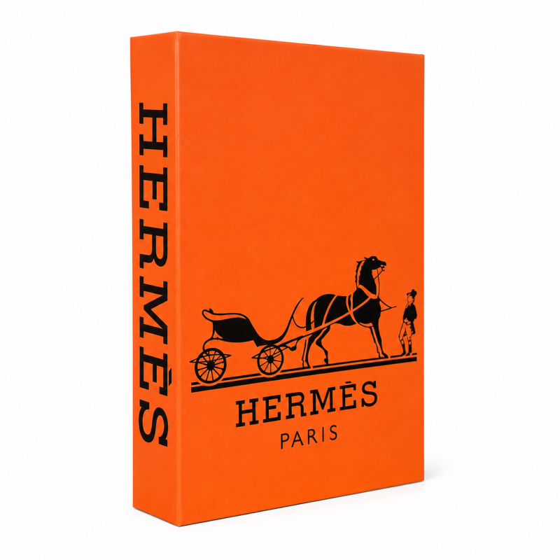 Hermes Designer Decor Book Thick Volume Box Type -Orange