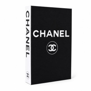 Chanel Logo Designer Decor Book Thick Volume Box Type BnW